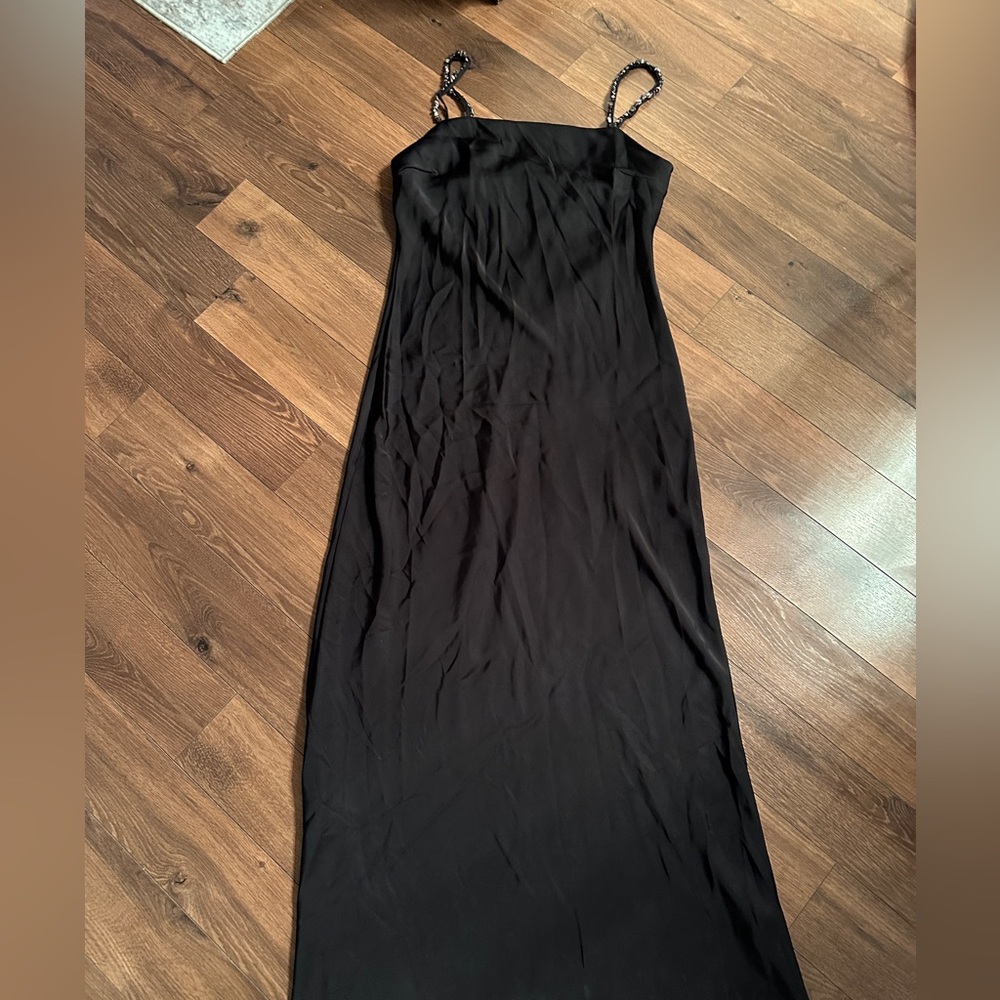 Zara silky maxi dress with beaded straps - Picture 5 of 9